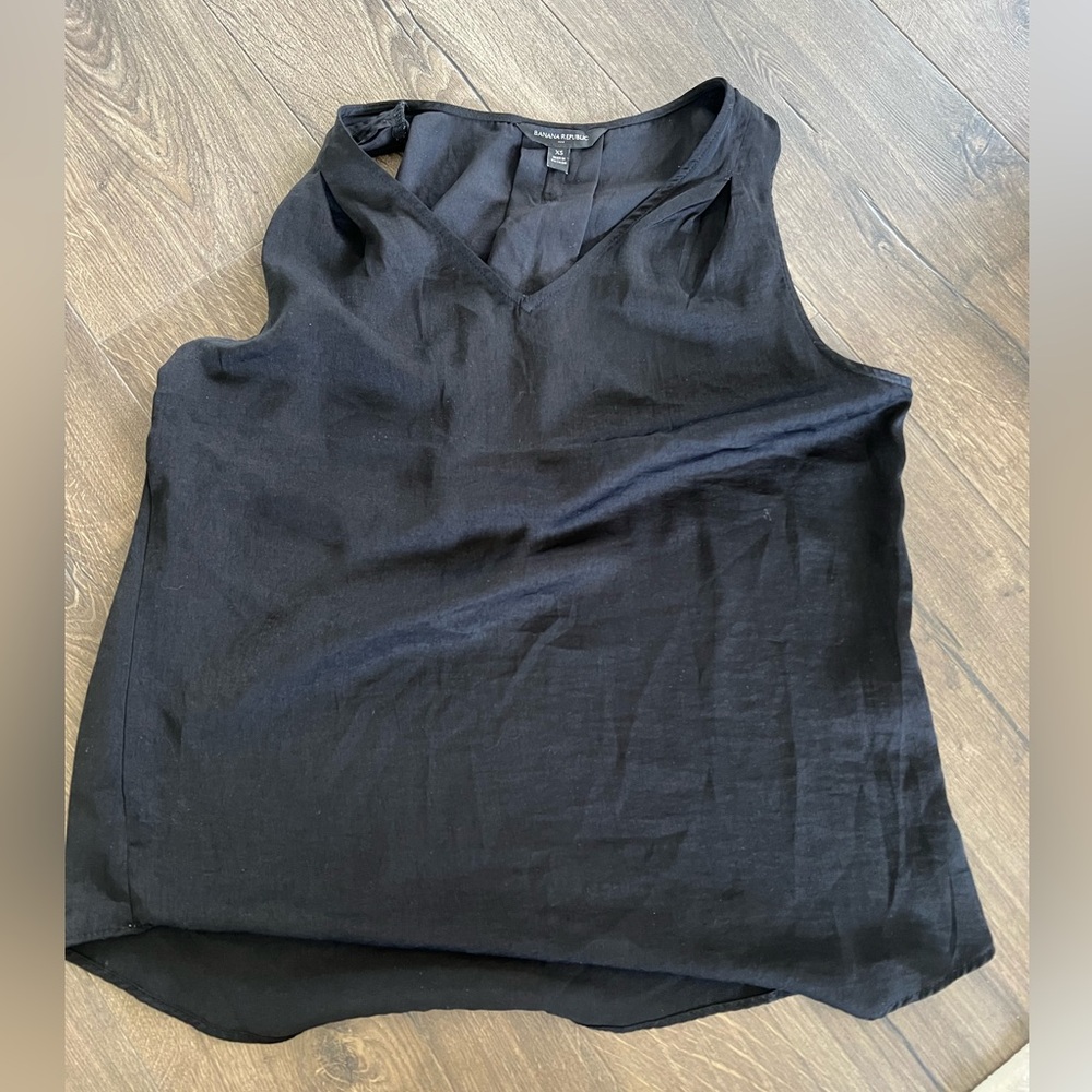 Black silky blouse